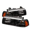 1996 Bmw 3 Series  4DR Black 1pc DRL LED Projector Headlights