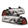 1998 Bmw 3 Series  4DR Chrome 1pc DRL LED Projector Headlights