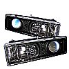 1992 Gmc Full Size Pickup 1500/2500/3500   Projector Headlights  - Black