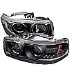 2000 Gmc Sierra 1500/2500/3500  Halo LED Projector Headlights  - Black