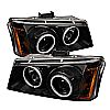 2003 Chevrolet Silverado 1500/2500/3500  Ccfl LED Projector Headlights  - Black