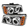 2003 Chevrolet Silverado 1500/2500/3500  Ccfl LED Projector Headlights  - Chrome