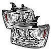 2008 Chevrolet Tahoe   Ccfl LED Projector Headlights  - Chrome