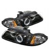 1996 Chrysler Town And Country   Black Halo LED Projector Headlights