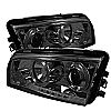 2007 Dodge Charger ( Non Hid )  Halo LED Projector Headlights  - Smoke