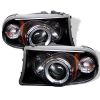 2001 Dodge Durango   1pc Halo LED Projector Headlights  - Black