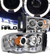 2003 Dodge Ram   Chrome W/ Halo Projector Headlights