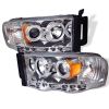 2002 Dodge Ram 1500/2500/3500  Halo LED Projector Headlights  - Chrome