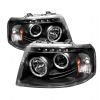 2003 Ford Expedition   Halo LED Projector Headlights  - Black