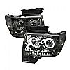 2010 Ford F150   Ccfl LED Projector Headlights  - Smoke