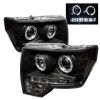 2012 Ford F150   Halo LED Projector Headlights  - Black