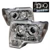 2009 Ford F150   Halo LED Projector Headlights  - Chrome