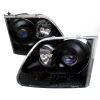 1998 Ford F150   Halo Projector Headlights  - Black