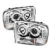 2002 Ford Excursion   1pc Ccfl LED Projector Headlights  - Chrome