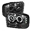 2000 Ford Super Duty F250  1pc Ccfl LED Projector Headlights  - Smoke