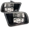 2009 Ford Mustang   Halo LED Projector Headlights  - Black