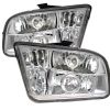 2009 Ford Mustang   Halo LED Projector Headlights  - Chrome
