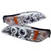 1997 Ford Mustang   1pc Ccfl LED Projector Headlights  - Chrome