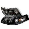 1999 Ford Mustang   Halo Projector Headlights  - Black