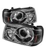 2002 Ford Ranger   1pc Halo LED Projector Headlights  - Chrome