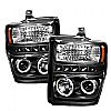 2008 Ford Super Duty F250/350/450  Ccfl LED Projector Headlights  - Black