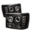2011 Gmc Sierra 1500/2500/3500  Halo LED Projector Headlights  - Black