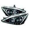 2003 Honda Accord   Black Halo LED Projector Headlights