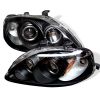 2000 Honda Civic   Black  Halo Projector Headlights