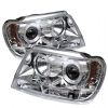 2000 Jeep Grand Cherokee   Halo LED Projector Headlights  - Chrome