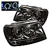 2002 Jeep Grand Cherokee   Halo LED Projector Headlights  - Smoke