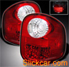 2001 Ford F150 Flareside  LED Tail Lights Red/Chrome