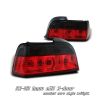 1992 Bmw 3 Series   Red / Clear Euro Tail Lights