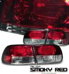 1992 Honda Civic  Hatchback Red / Smoke Euro Tail Lights