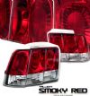 2001 Ford Mustang   Red / Smoke Euro Tail Lights