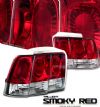1999 Ford Mustang   Red / Smoke Euro Tail Lights