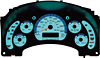 1998 Ford  Mustang Cobra Speed glo Gauges