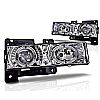 1993 Chevrolet Full Size Pickup  Chrome/Clear Halo Projector Headlights