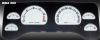 2001 Jeep Wrangler   White / Blue Night Performance Dash Gauges