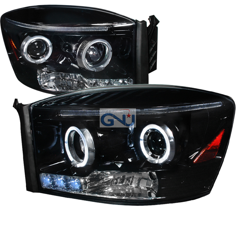 thumbnail image 2 of Smoke Projector Headlights – Switchback LED – Fits Dodge Ram 1500 2500 2006-2008 – Maxcomotors 2 of 4