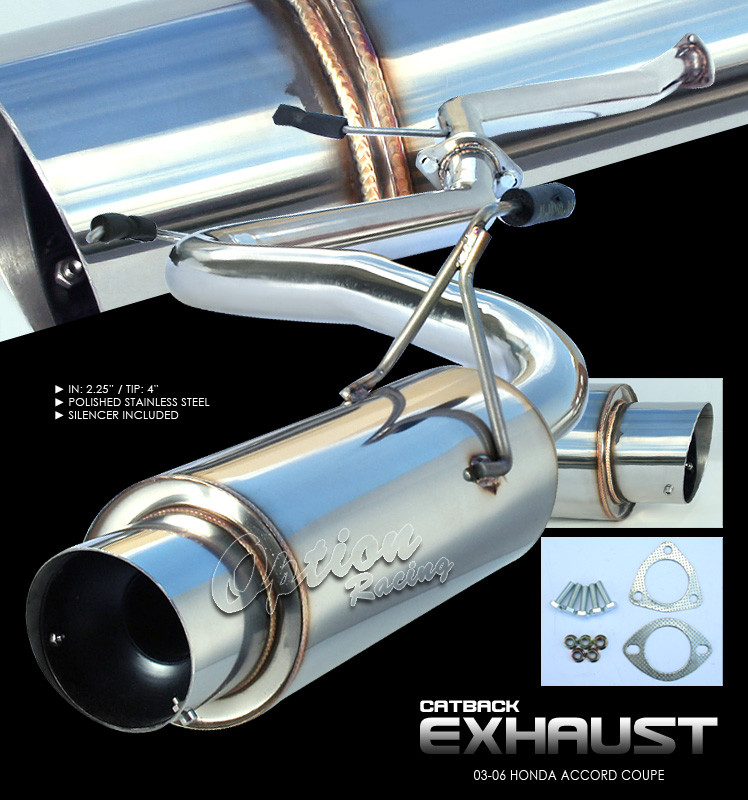 Honda Accord 2003-2006 2dr 4cyl. Cat Back Exhaust System by KS - FC-08