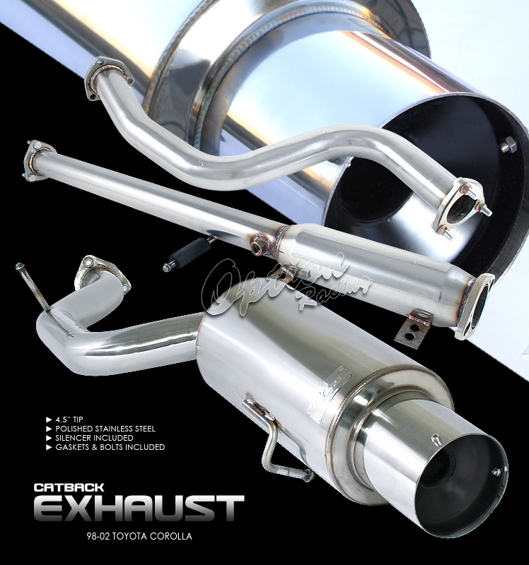 Toyota Corolla 1998-2002 Cat Back Exhaust System by KS - FC-39