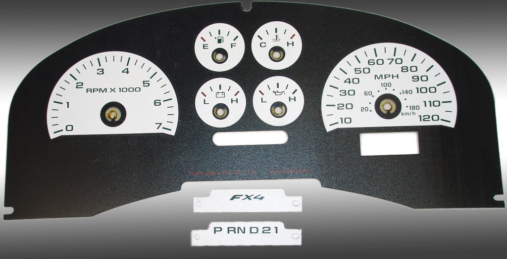 00 Ford f-150 white face guages
