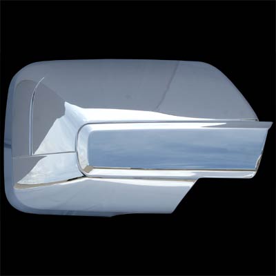 thumbnail image 2 of Extreme Chrome Mirror Cap Covers For Ford F-150 (97-03) & Expedition (97-02) - 3M Tape On 2 of 5