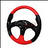 Type 2  320mm Steering Wheel - (black/Red)