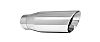Ractive Muffler Tip - 2.5" In / 3.5" Out / 7.5" O.Length / Round Double Straight Cut Muffler Tip