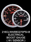 Electrical -30 to +30 2 Inch Clear Lens Amber/White Boost Gauge