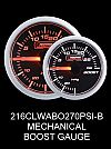 Mechanical -30 to +30 2 Inch Clear Lens Amber/White Boost Gauge
